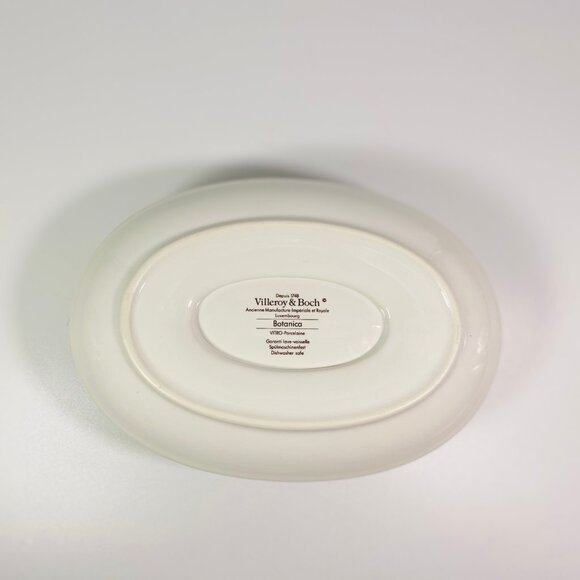 Villeroy & Boch Botanica Ranunculus Glacialis Oval Bowl with Attached Plate - Picture 6 of 7